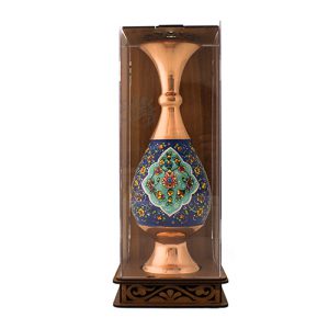 چند نمونه از هنرهای دستی ساده اما درآمدزا 9 گلدان مس و پرداز 25 سانتی با جعبه پلکسی