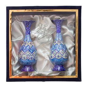 ساخت رنگ میناکاری چگونه انجام می شود؟ توضیحاتی کامل راجع به مواد اصلی ساخت 10 ست گلدان مسی میناکاری 20 سانتیمتری