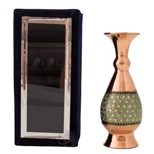 ساخت رنگ میناکاری چگونه انجام می شود؟ توضیحاتی کامل راجع به مواد اصلی ساخت 6 گلدان مس و خاتم 16 سانتی با جعبه مخمل