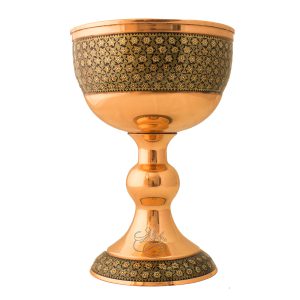 مینا کاری روی سفال ، تاریخچه و انواع آن 5 سنگاب مس و خاتم 30 سانت